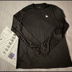 YoungLA Classic Black Long Sleeve Tee new sz lg